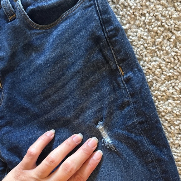 Hudson Jeans Classic Blue Ripped Skinny Denim Jeans Full length frayed hem - Picture 6 of 12